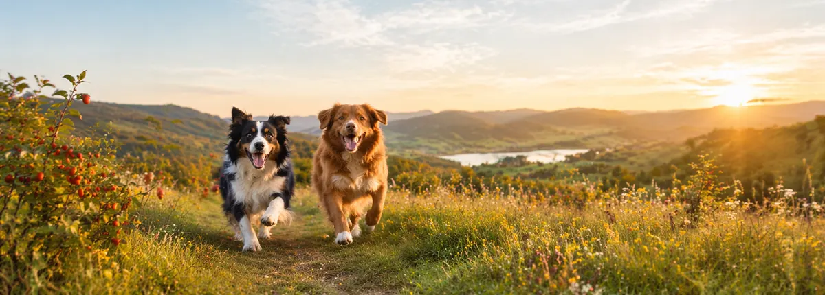 Hagebuttenpulver für Hunde.