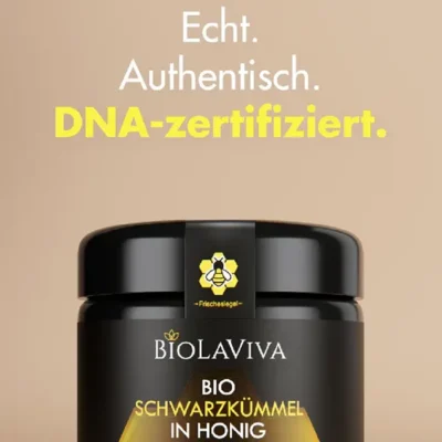 DNA-zertifizierter Honig mit Schwarzkümmel von BioLaviva
